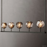 Boule Geometric Cristal Linear Chandelier 48"