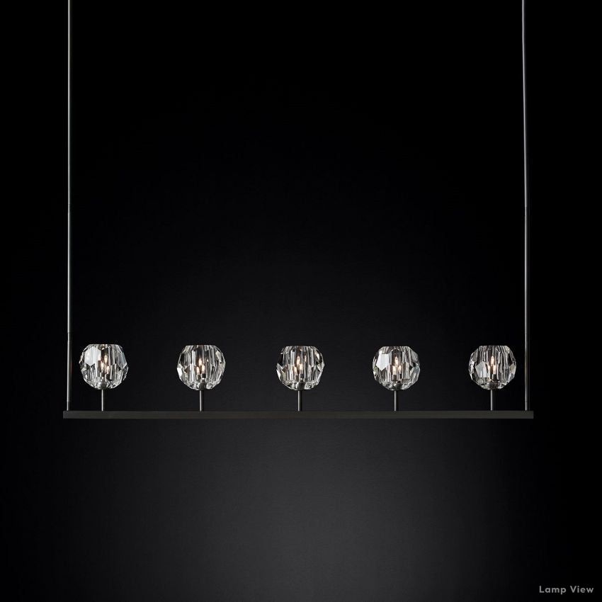 Boule Spherical Cristal Linear Chandelier 48"