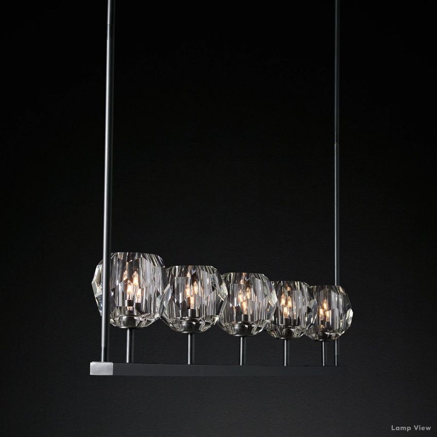 Boule Spherical Cristal Linear Chandelier 48"