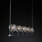 Boule Geometric Cristal Linear Chandelier 48"