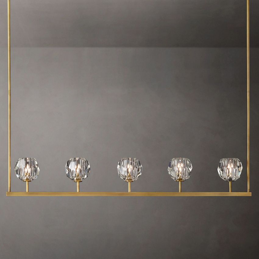 Boule Spherical Cristal Linear Chandelier 48"