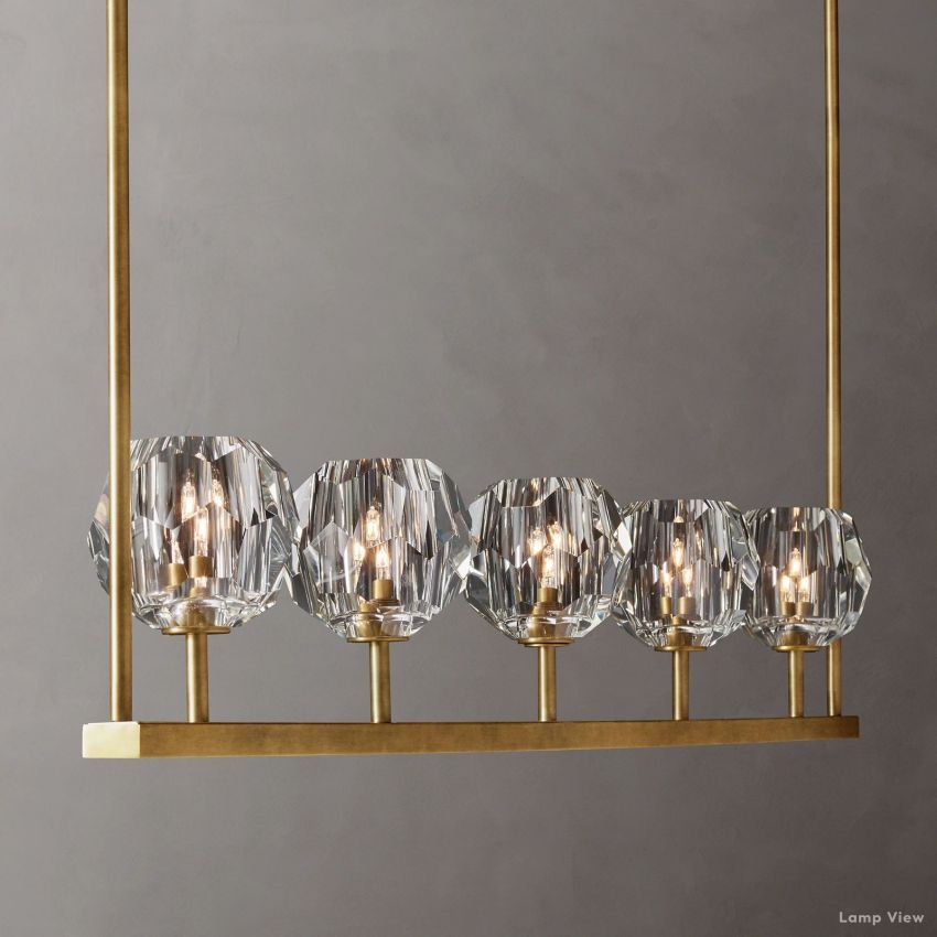Boule Spherical Cristal Linear Chandelier 48"