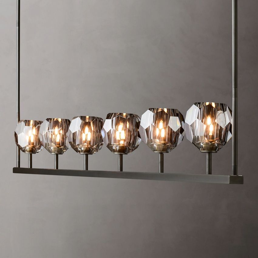 Boule Spherical Cristal Linear Chandelier 60"
