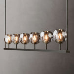 Boule Geometric Cristal Linear Chandelier 60"