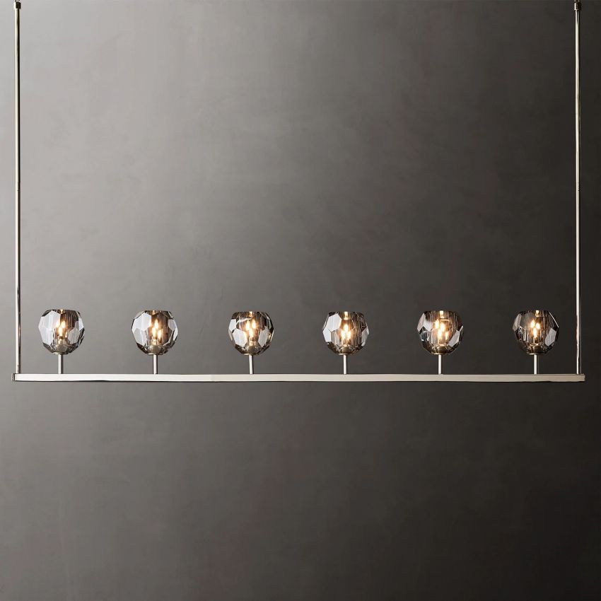 Boule Spherical Cristal Linear Chandelier 60"