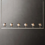 Boule Geometric Cristal Linear Chandelier 60"