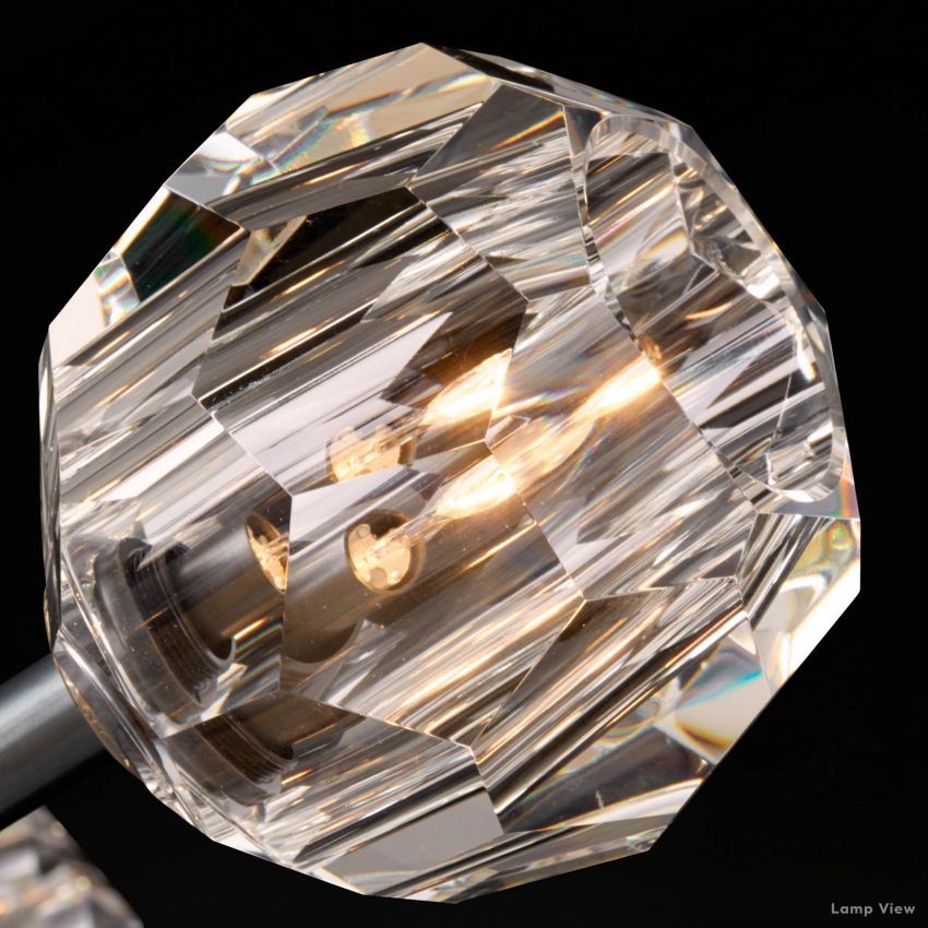 Boule Geometric Cristal Linear Chandelier 60"