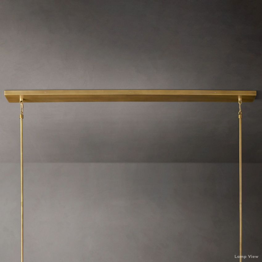 Boule Geometric Cristal Linear Chandelier 60"