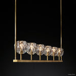 Boule Geometric Cristal Linear Chandelier 60"