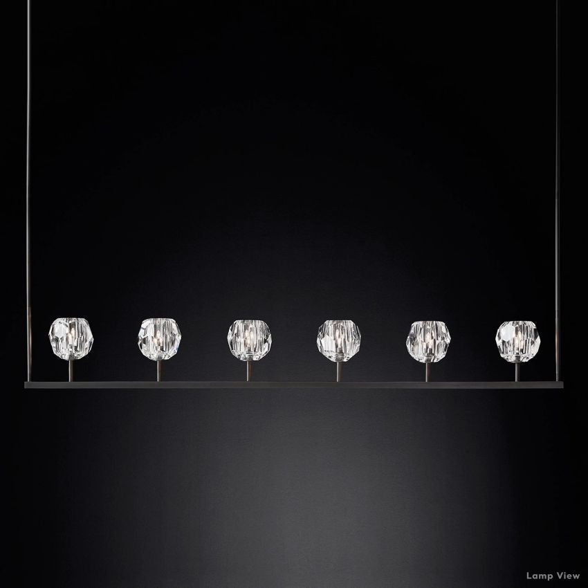 Boule Spherical Cristal Linear Chandelier 60"