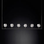 Boule Geometric Cristal Linear Chandelier 60"