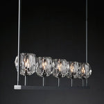 Boule Geometric Cristal Linear Chandelier 60"