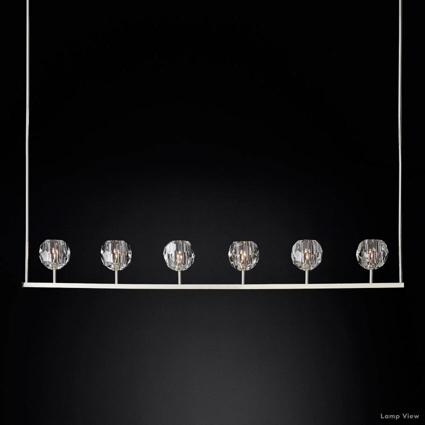 Boule Geometric Cristal Linear Chandelier 60"