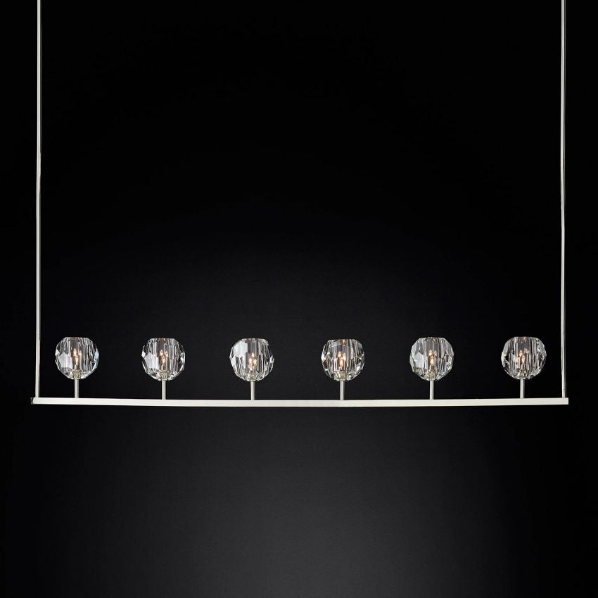 Boule Spherical Cristal Linear Chandelier 60"