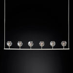 Boule Geometric Cristal Linear Chandelier 60"