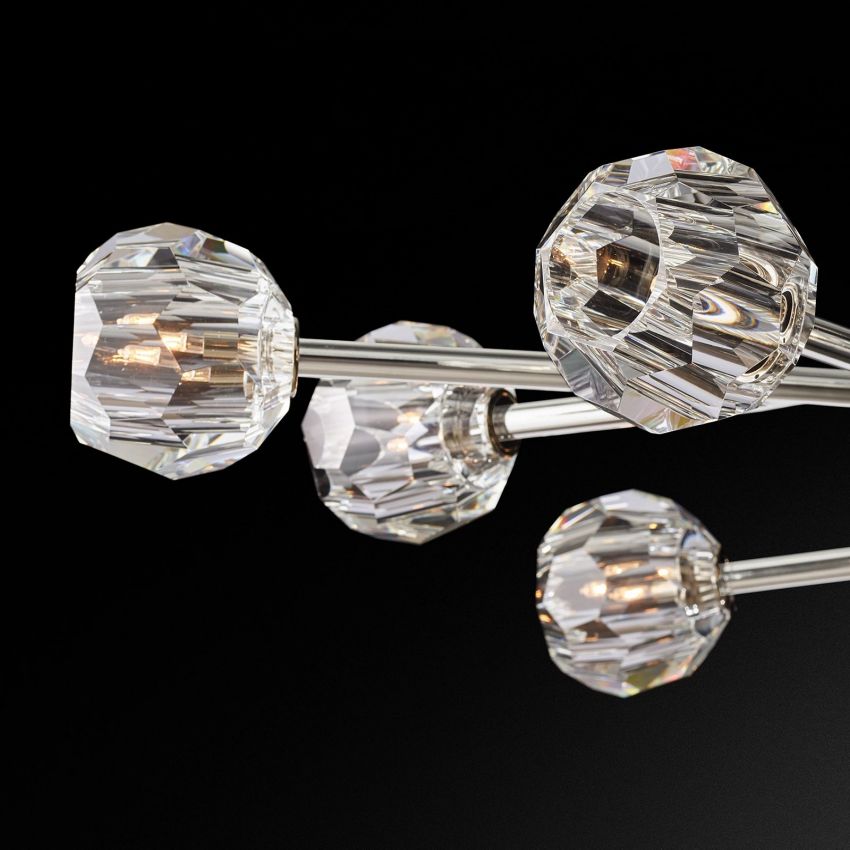 Boule Geometric Cristal Oval Chandelier 72"