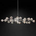 Boule Geometric Cristal Oval Chandelier 72"