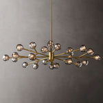 Boule Geometric Cristal Oval Chandelier 72"