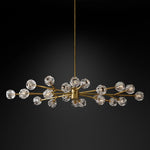Boule Geometric Cristal Oval Chandelier 72"