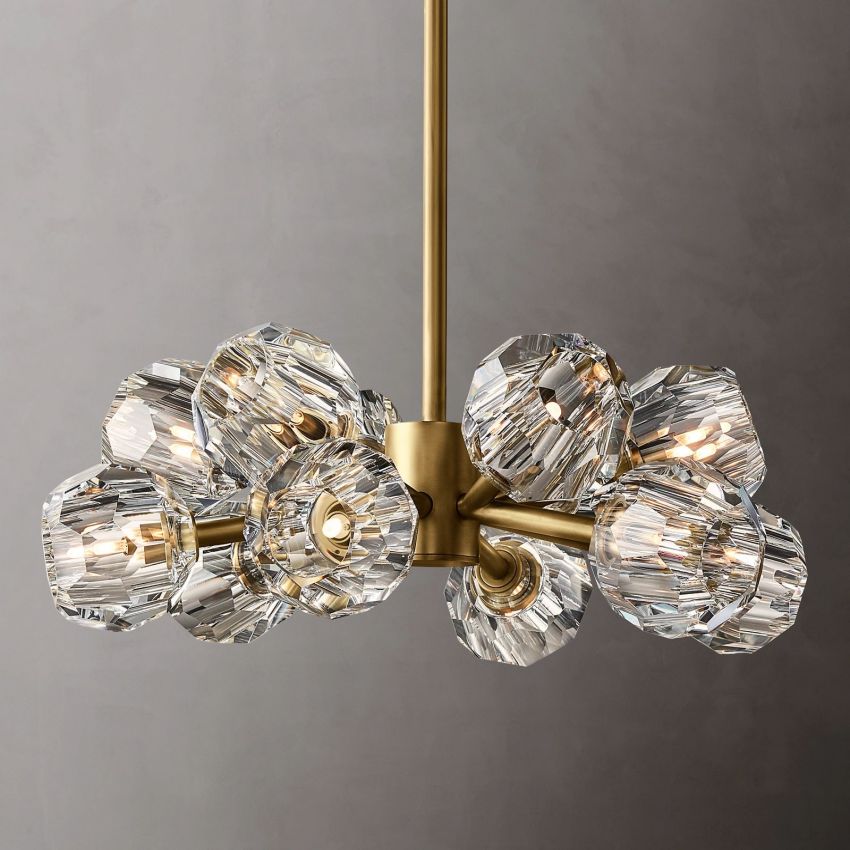 Boule Geometric Cristal Round Chandelier 24"