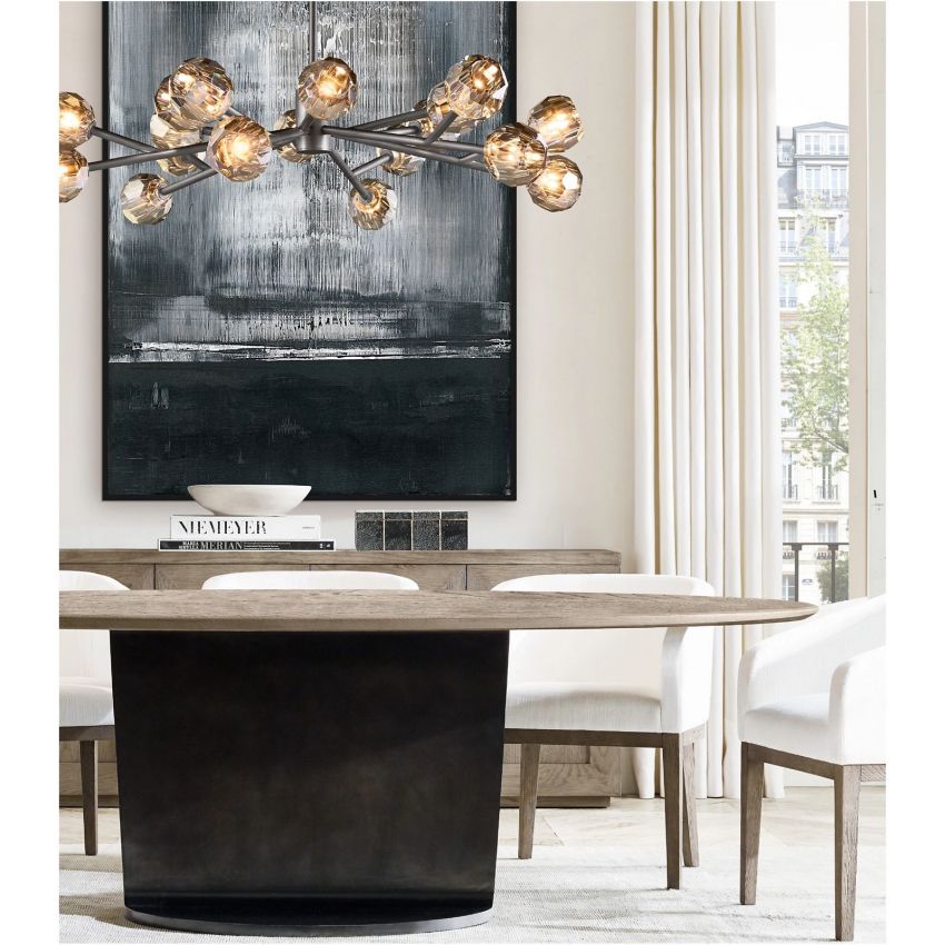 Boule Geometric Cristal Round Chandelier 24"