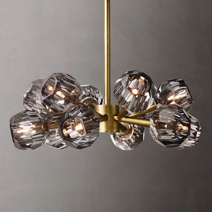 Boule Geometric Cristal Round Chandelier 24"