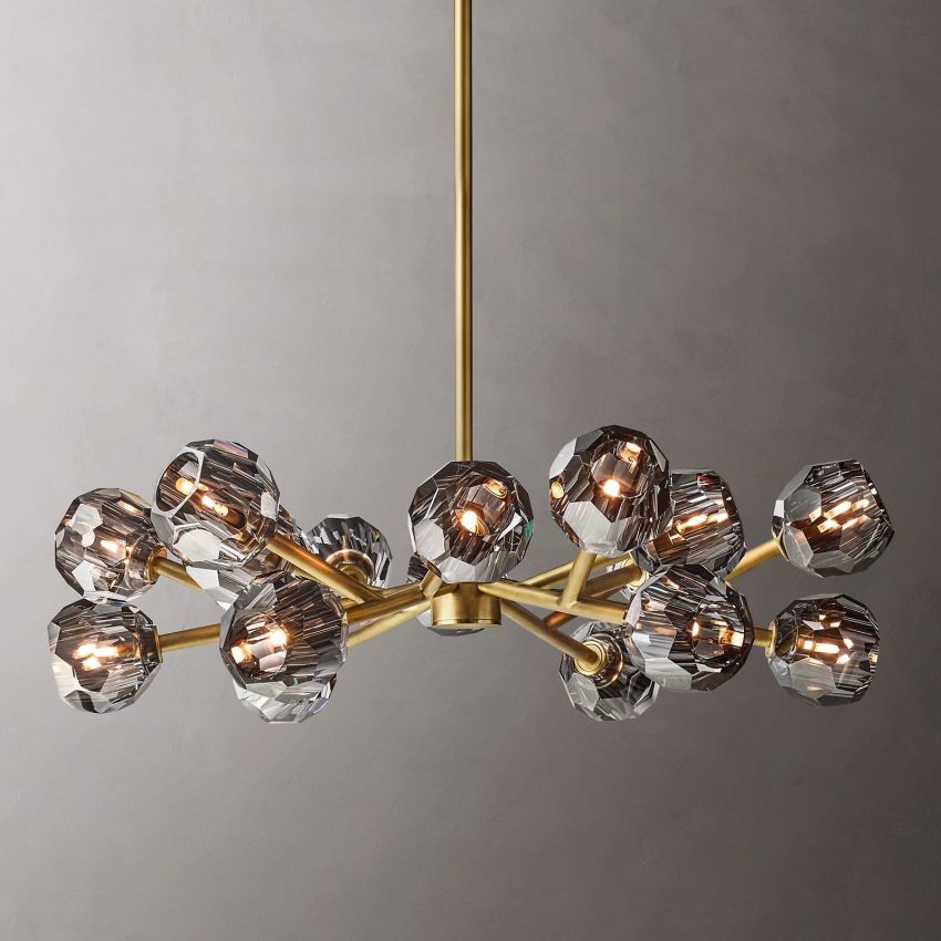 Boule Geometric Cristal Round Chandelier 36"