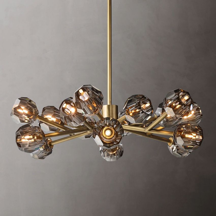 Boule Geometric Cristal Round Chandelier 36"