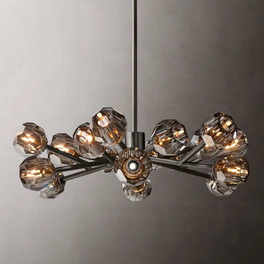 Boule Geometric Cristal Round Chandelier 36"