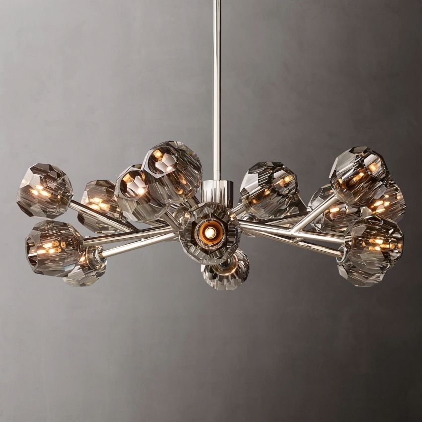 Boule Geometric Cristal Round Chandelier 36"