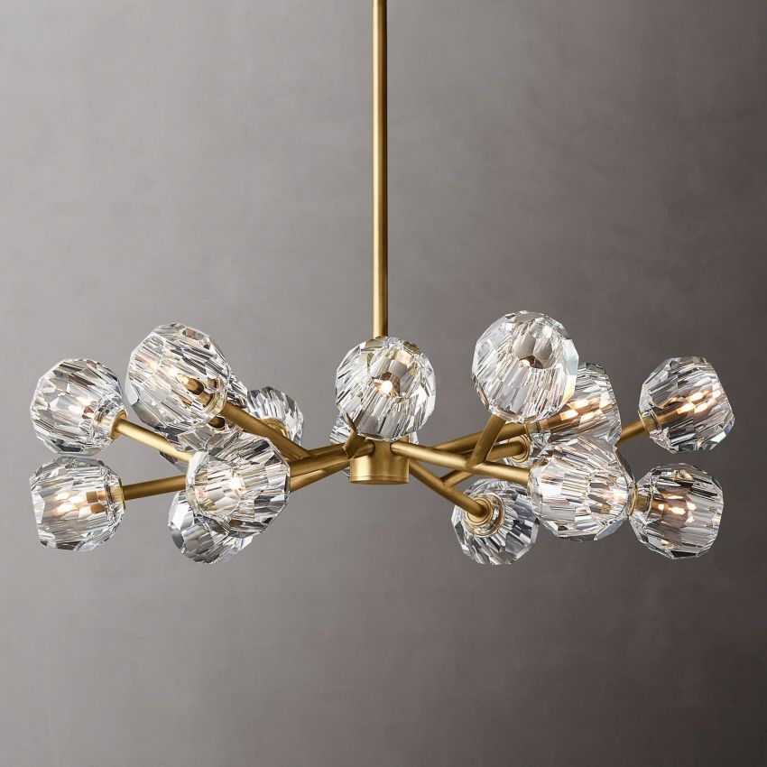 Boule Geometric Cristal Round Chandelier 36"