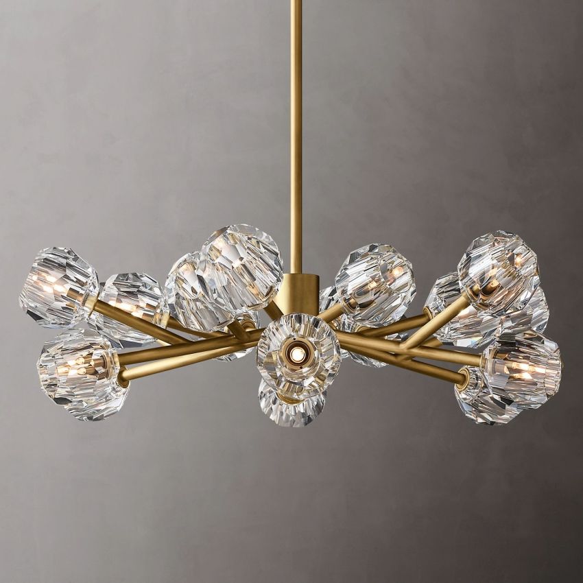 Boule Geometric Cristal Round Chandelier 36"