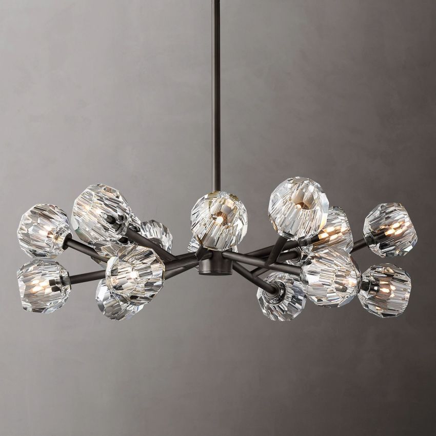 Boule Geometric Cristal Round Chandelier 36"
