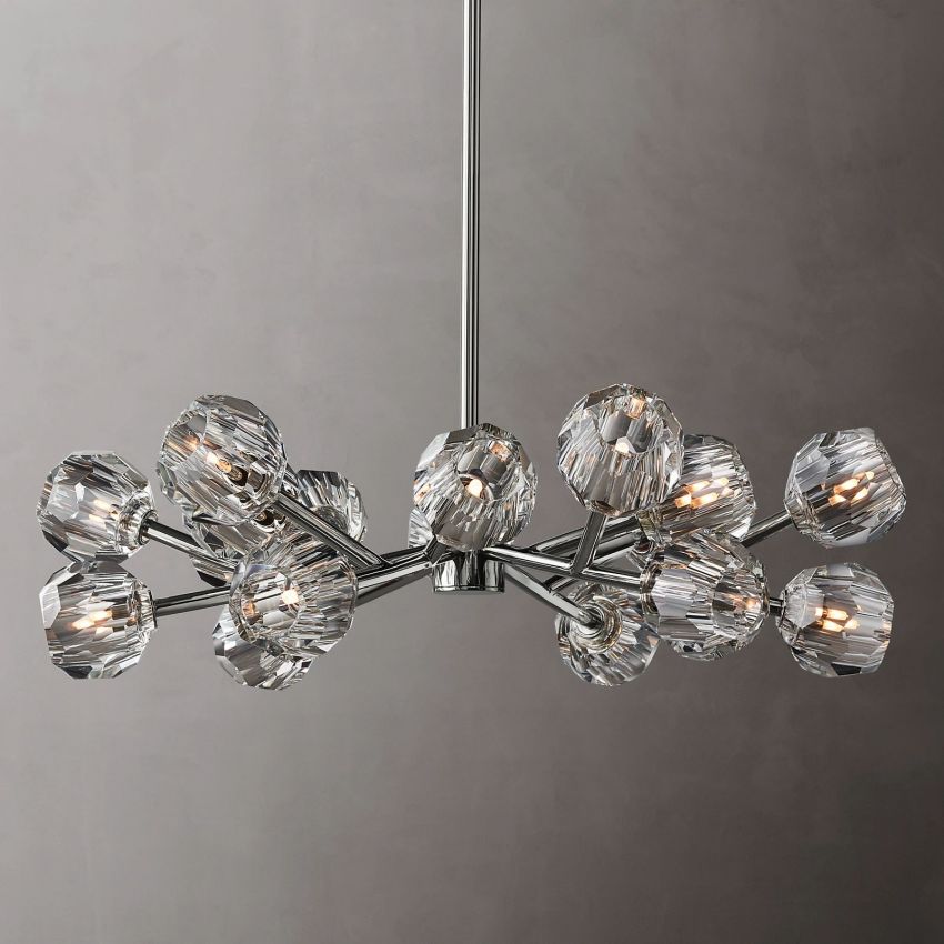 Boule Geometric Cristal Round Chandelier 36"