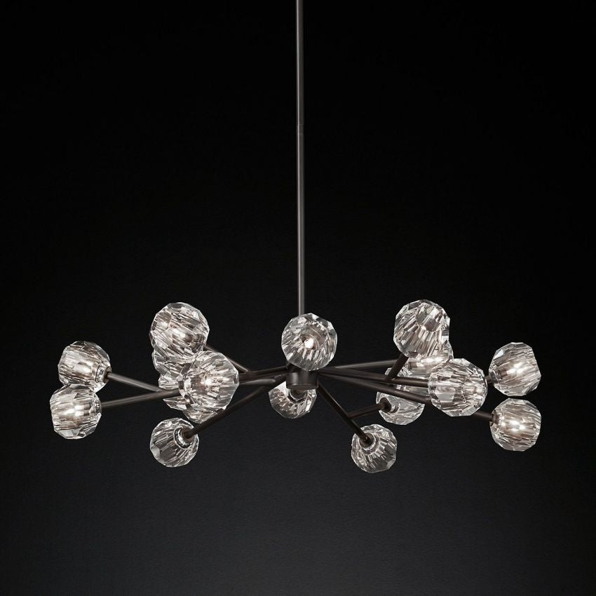 Boule Geometric Cristal Round Chandelier 48"