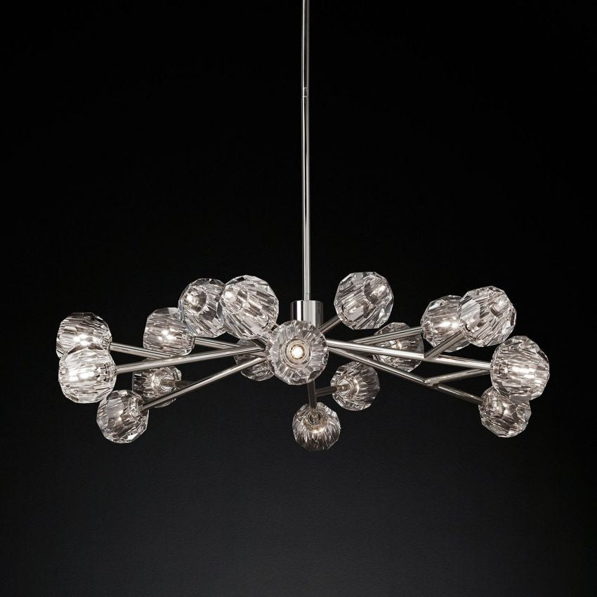 Boule Geometric Cristal Round Chandelier 48"