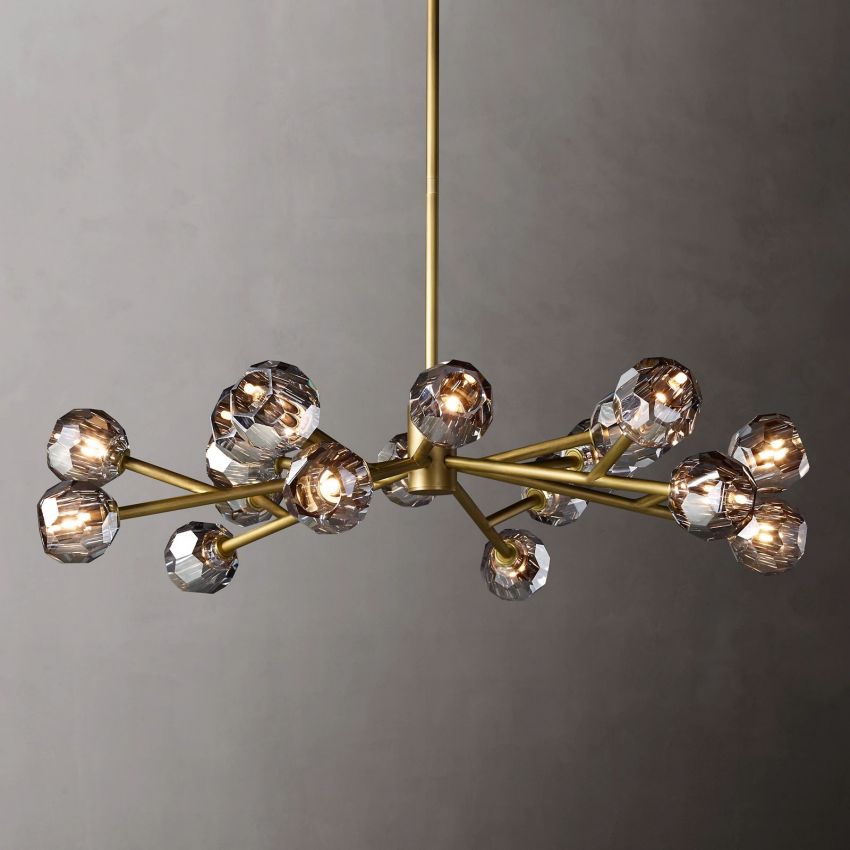 Boule Geometric Cristal Round Chandelier 48"