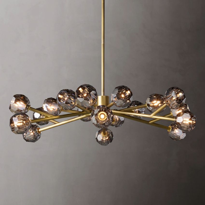 Boule Geometric Cristal Round Chandelier 48"