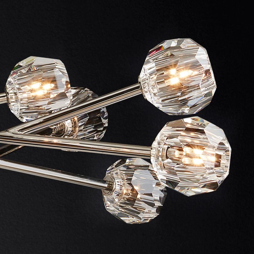 Boule Geometric Cristal Round Chandelier 48"