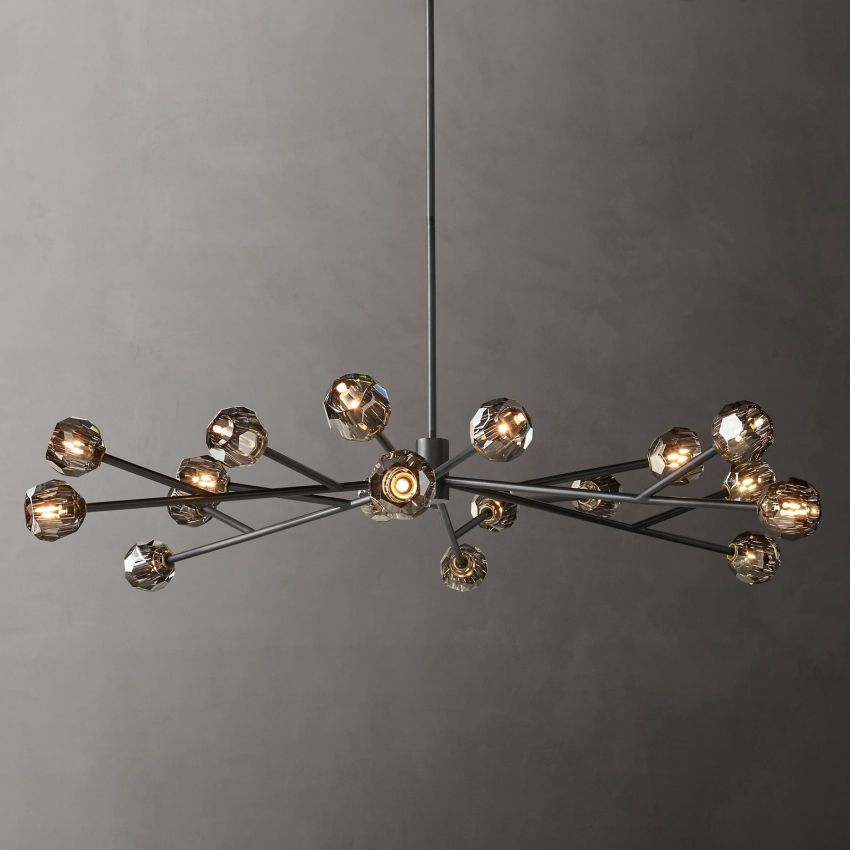 Boule Geometric Cristal Round Chandelier 72"