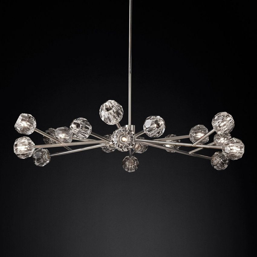 Boule Geometric Cristal Round Chandelier 60"