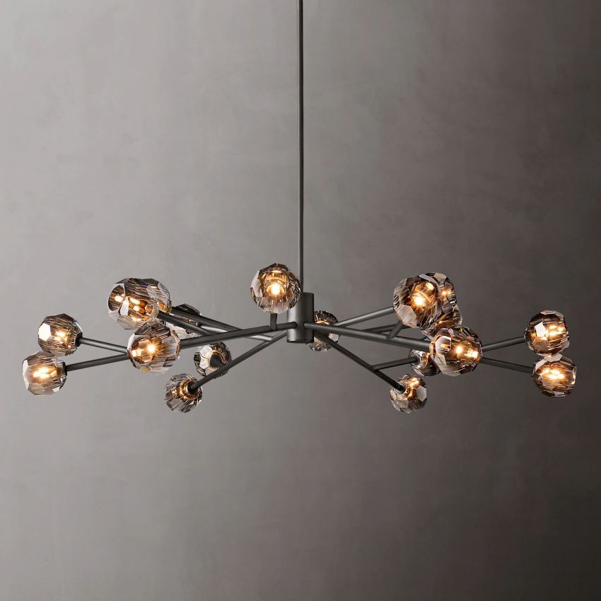 Boule Geometric Cristal Round Chandelier 60"
