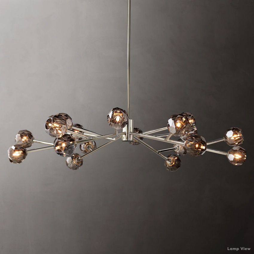 Boule Geometric Cristal Round Chandelier 60"