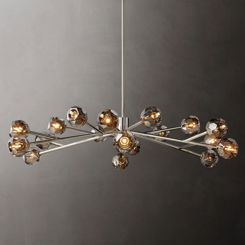 Boule Geometric Cristal Round Chandelier 60"