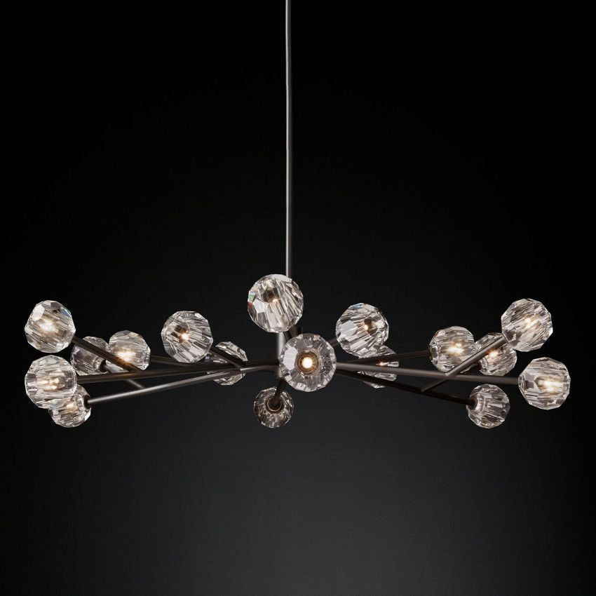 Boule Geometric Cristal Round Chandelier 60"