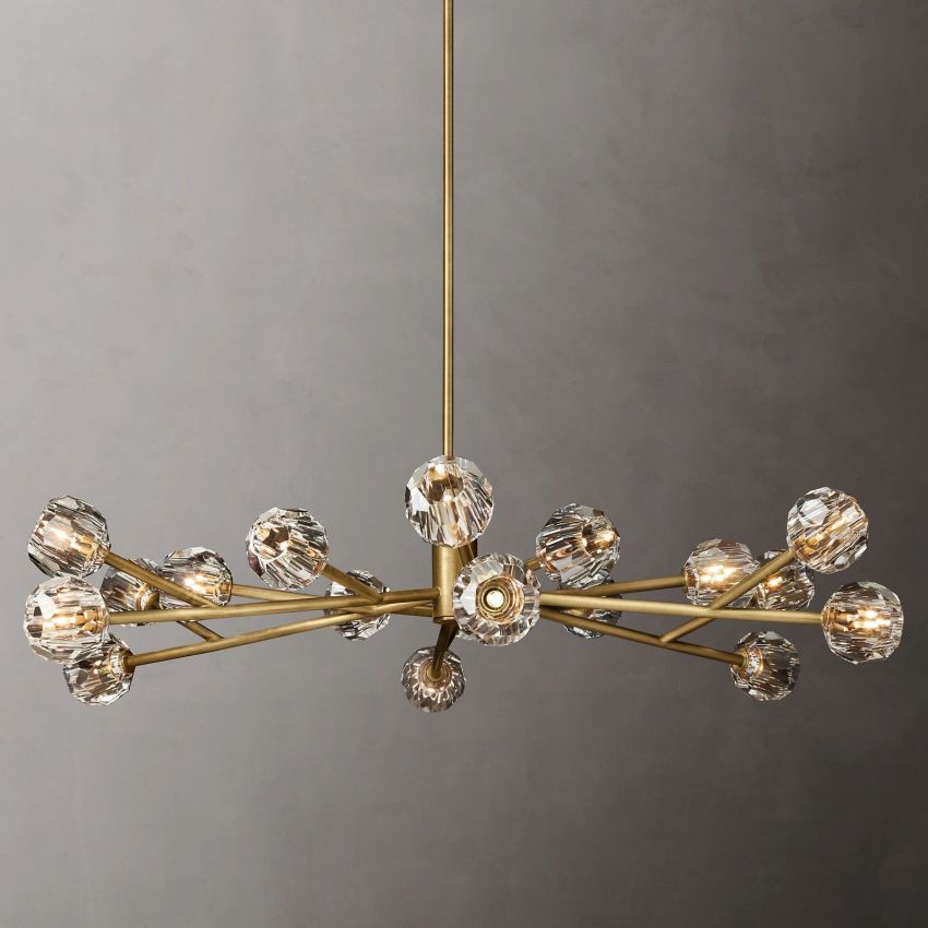 Boule Geometric Cristal Round Chandelier 60"