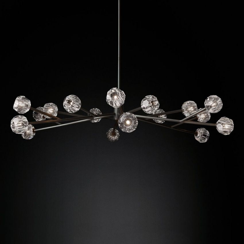 Boule Geometric Cristal Round Chandelier 72"