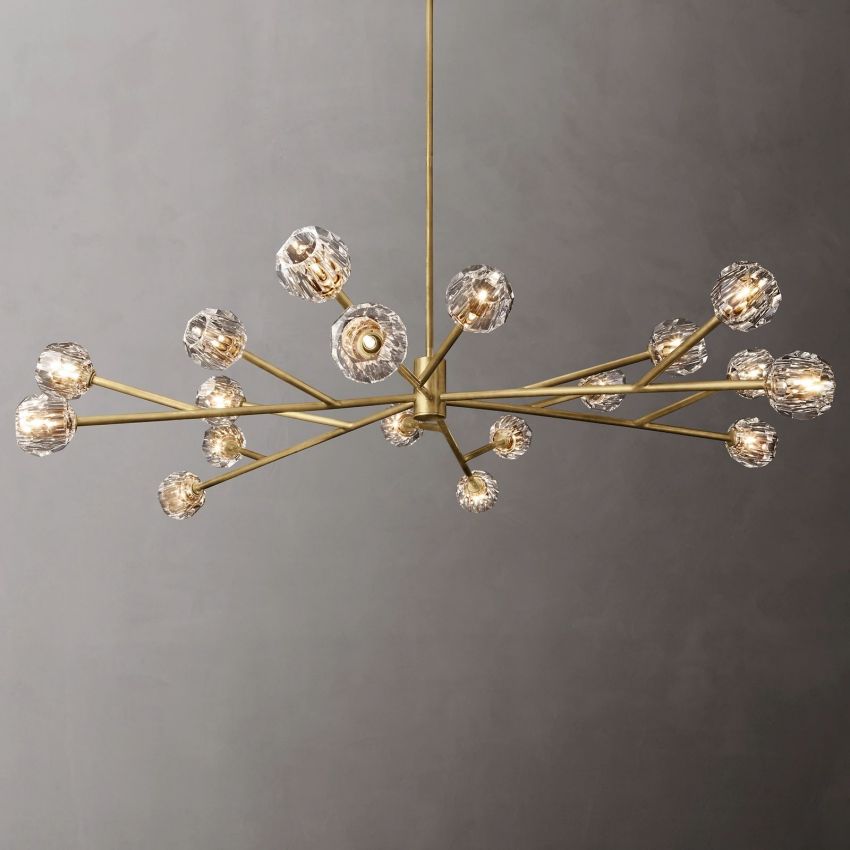 Boule Geometric Cristal Round Chandelier 72"