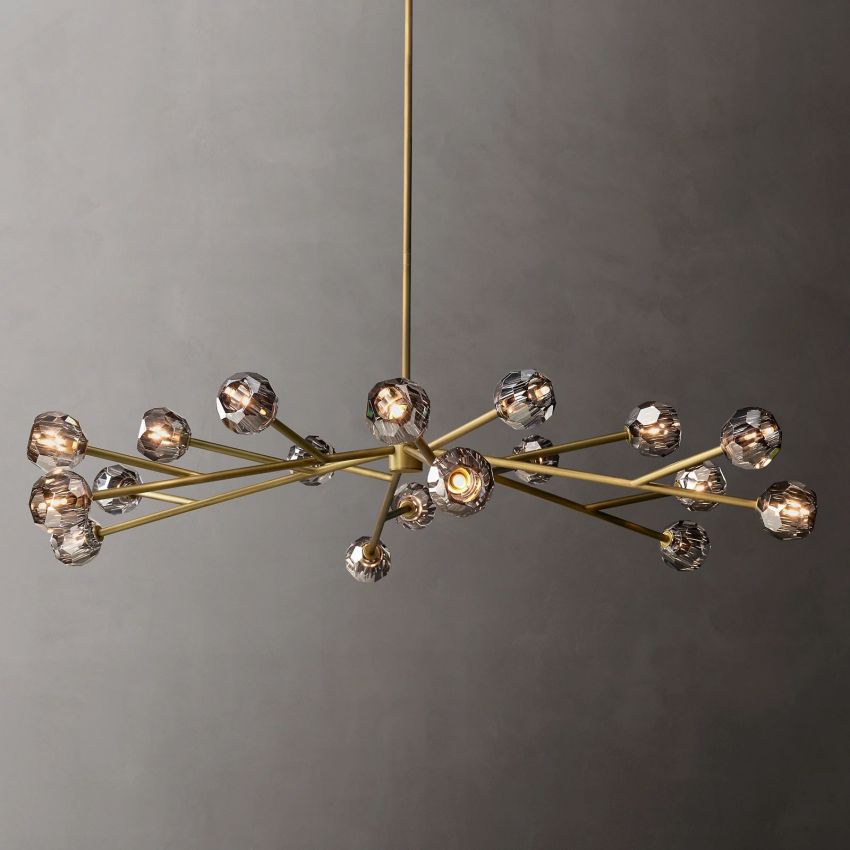Boule Geometric Cristal Round Chandelier 72"