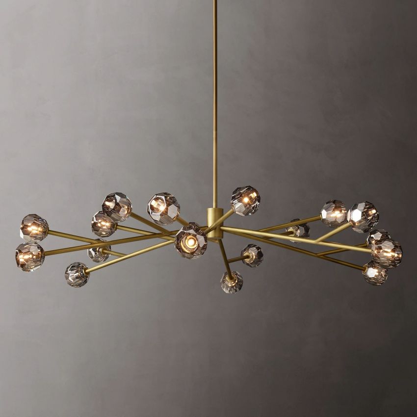 Boule Geometric Cristal Round Chandelier 72"